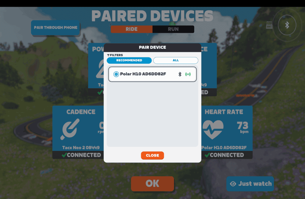 zwift koppelen aan je decives